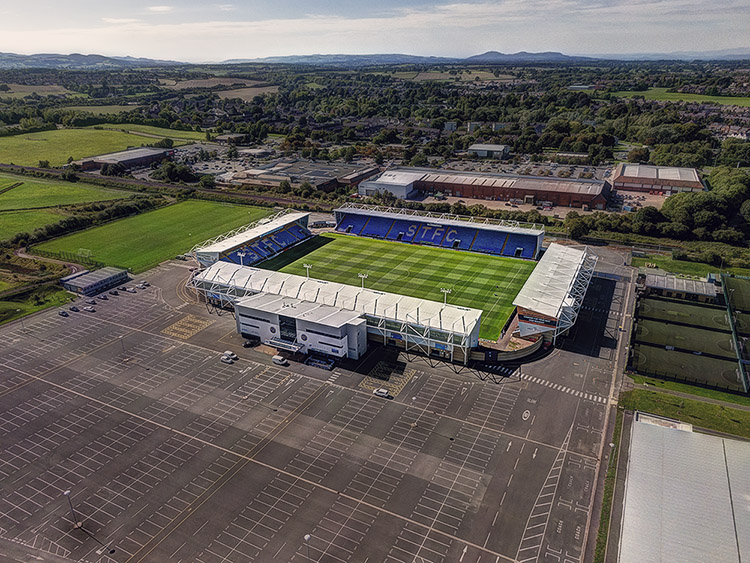 Aerial Photograph of Shrewsbury Town - New Meadow