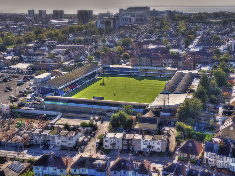 Aerial Photograph of Southend United - Roots Hall