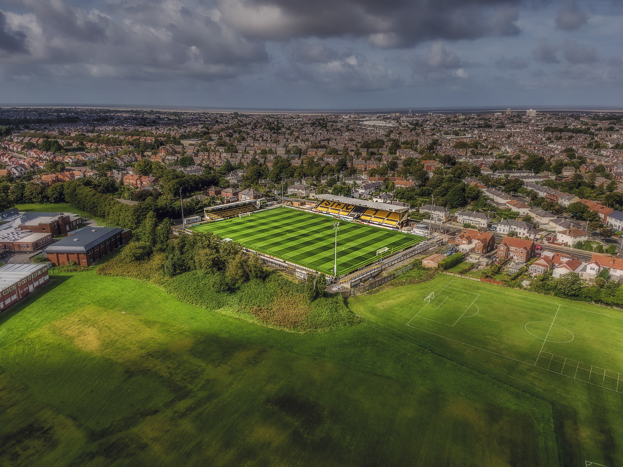 Aerial Photograph of Southport - Merseyrail Community Stadium