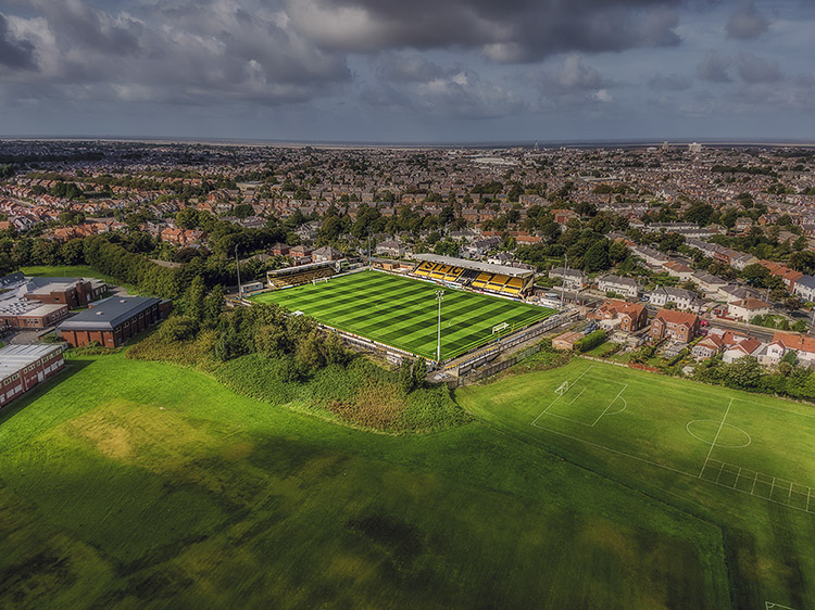 Aerial Photograph of Southport - Merseyrail Community Stadium