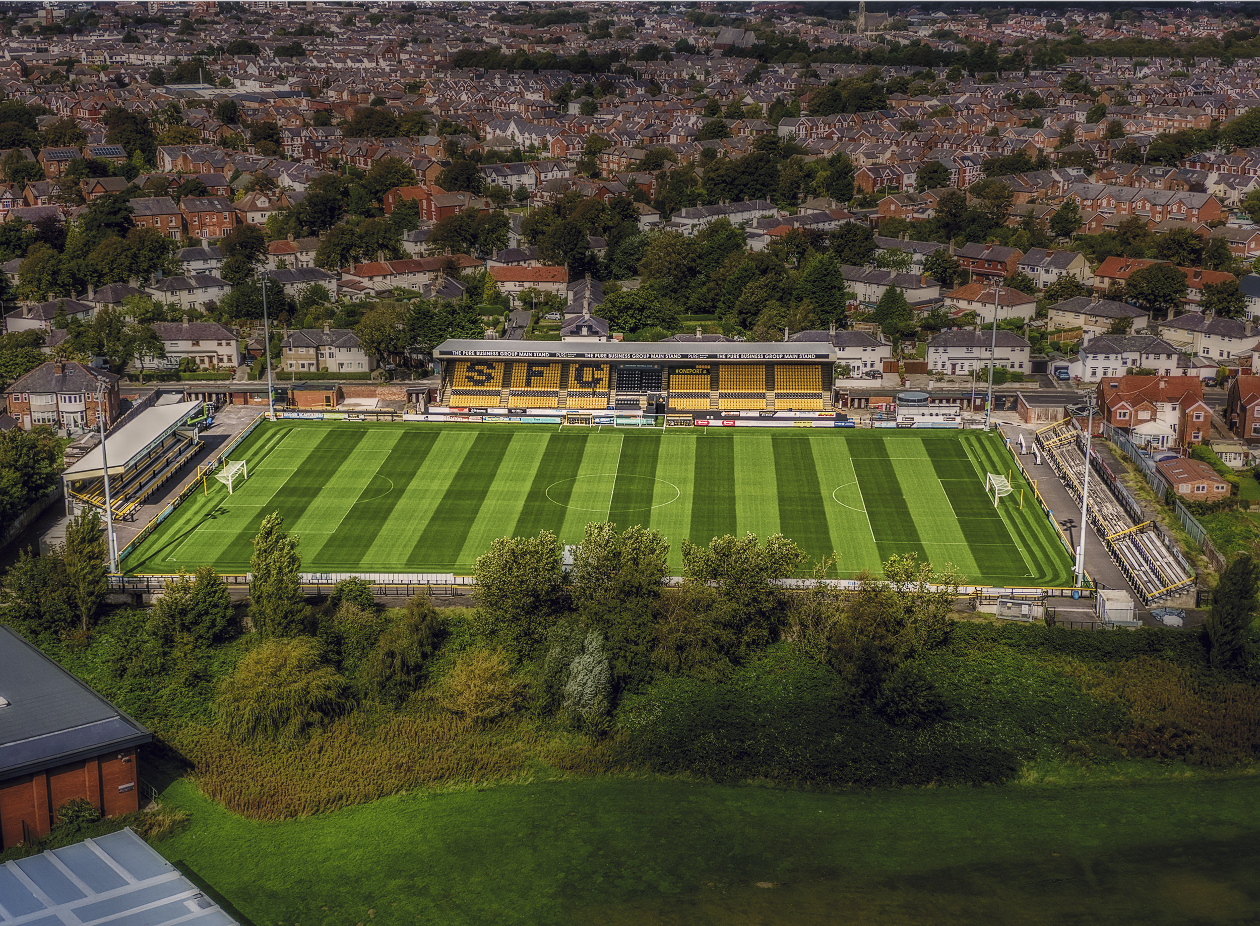 Aerial Photograph of Southport - Merseyrail Community Stadium