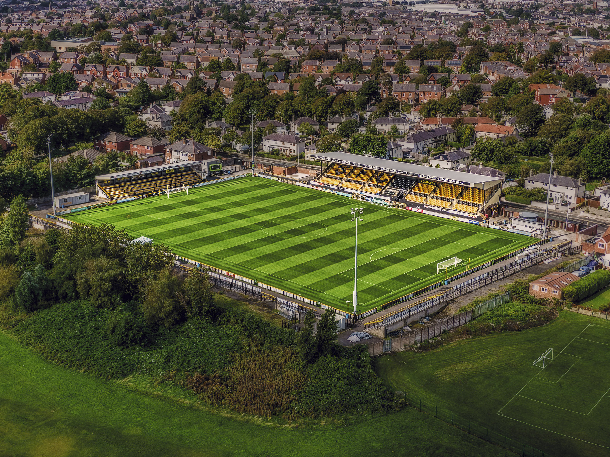 Aerial Photograph of Southport - Merseyrail Community Stadium