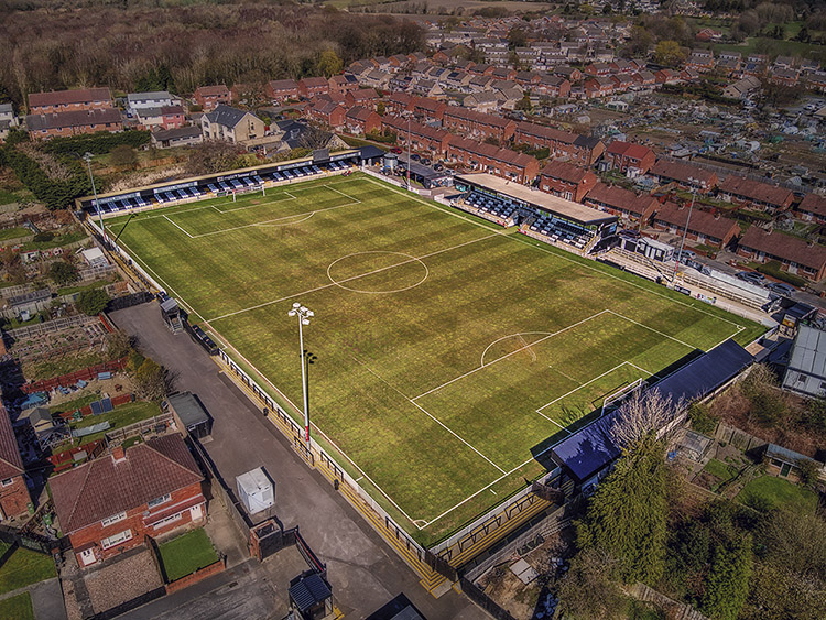 Aerial Photograph of Spennymoor Town - Brewery Field