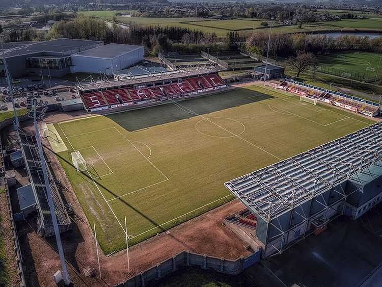Aerial Photograph of Stirling Albion - Forthbank Stadium