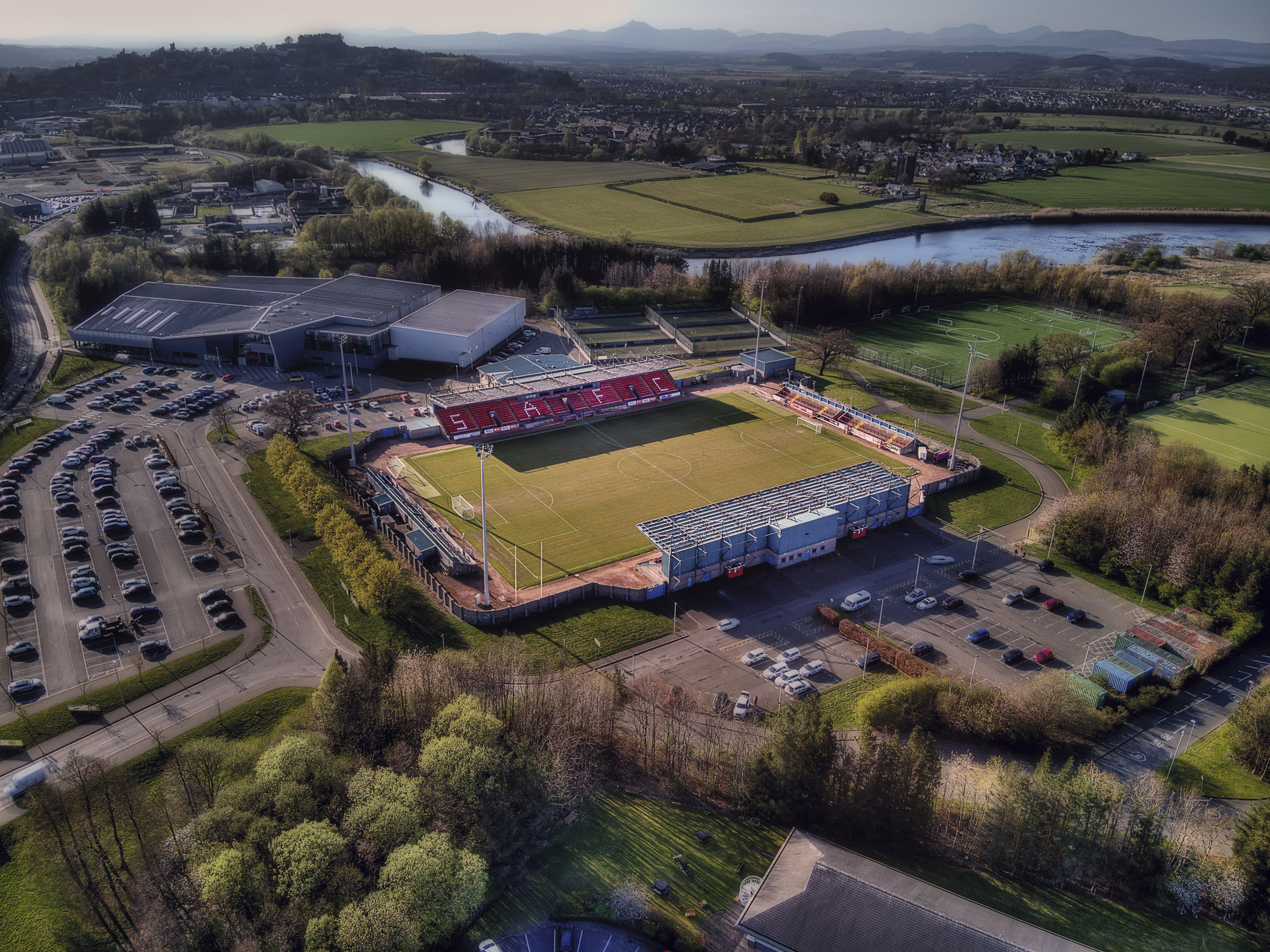 Aerial Photograph of Stirling Albion - Forthbank Stadium