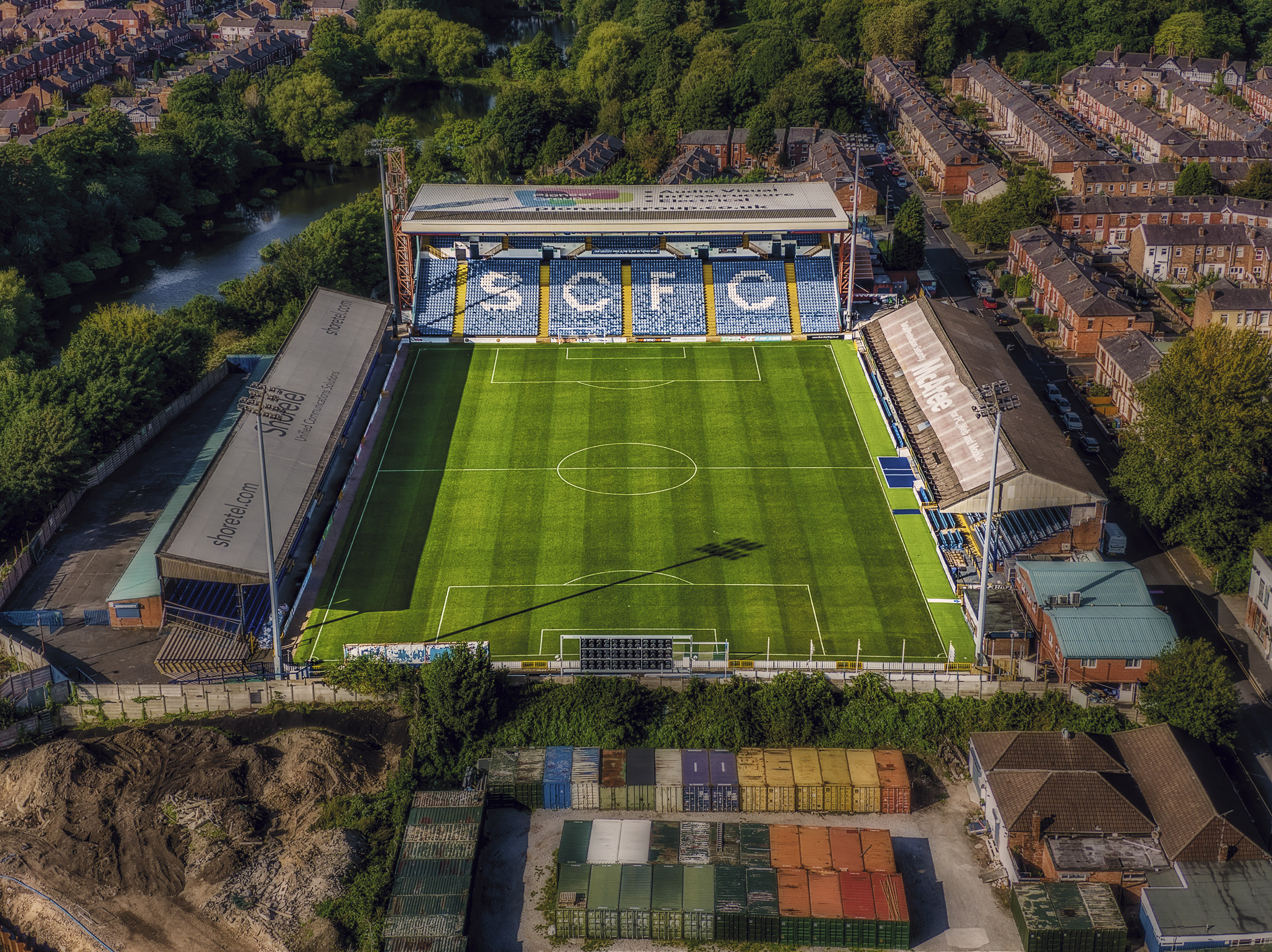 Aerial Photograph of Stockport County - Edgeley Park