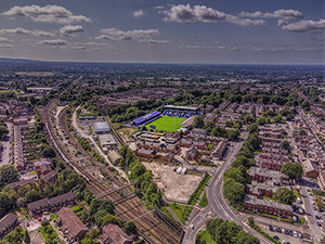 Aerial Photograph of Stockport County - Edgeley Park