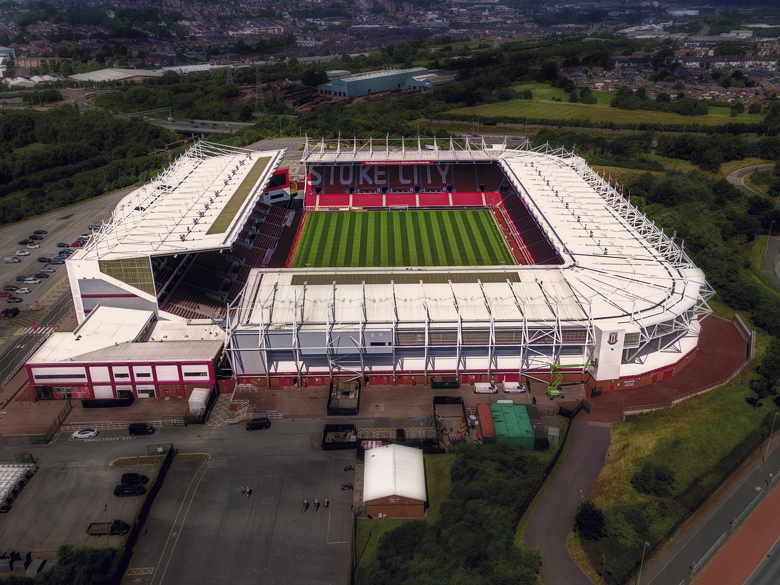 Aerial Photograph of Stoke City - Britannia Stadium