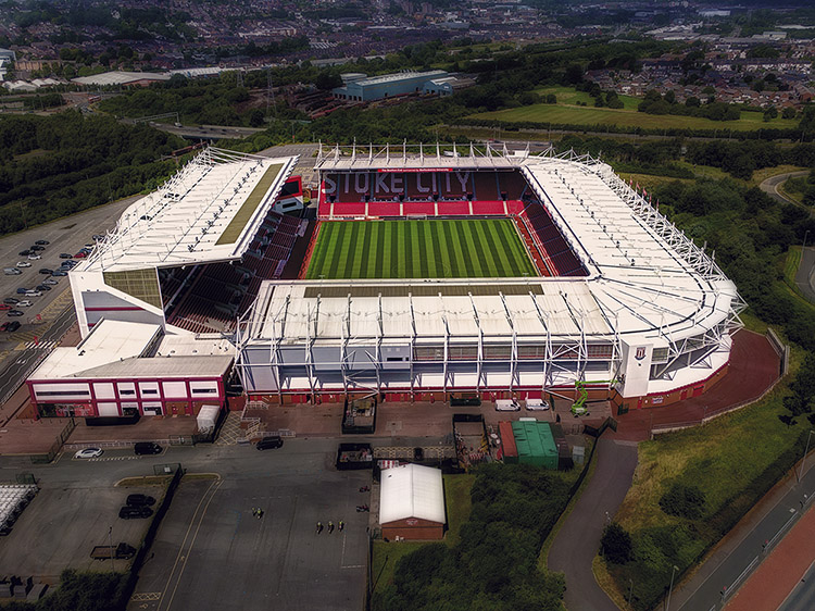 Aerial Photograph of Stoke City - Britannia Stadium