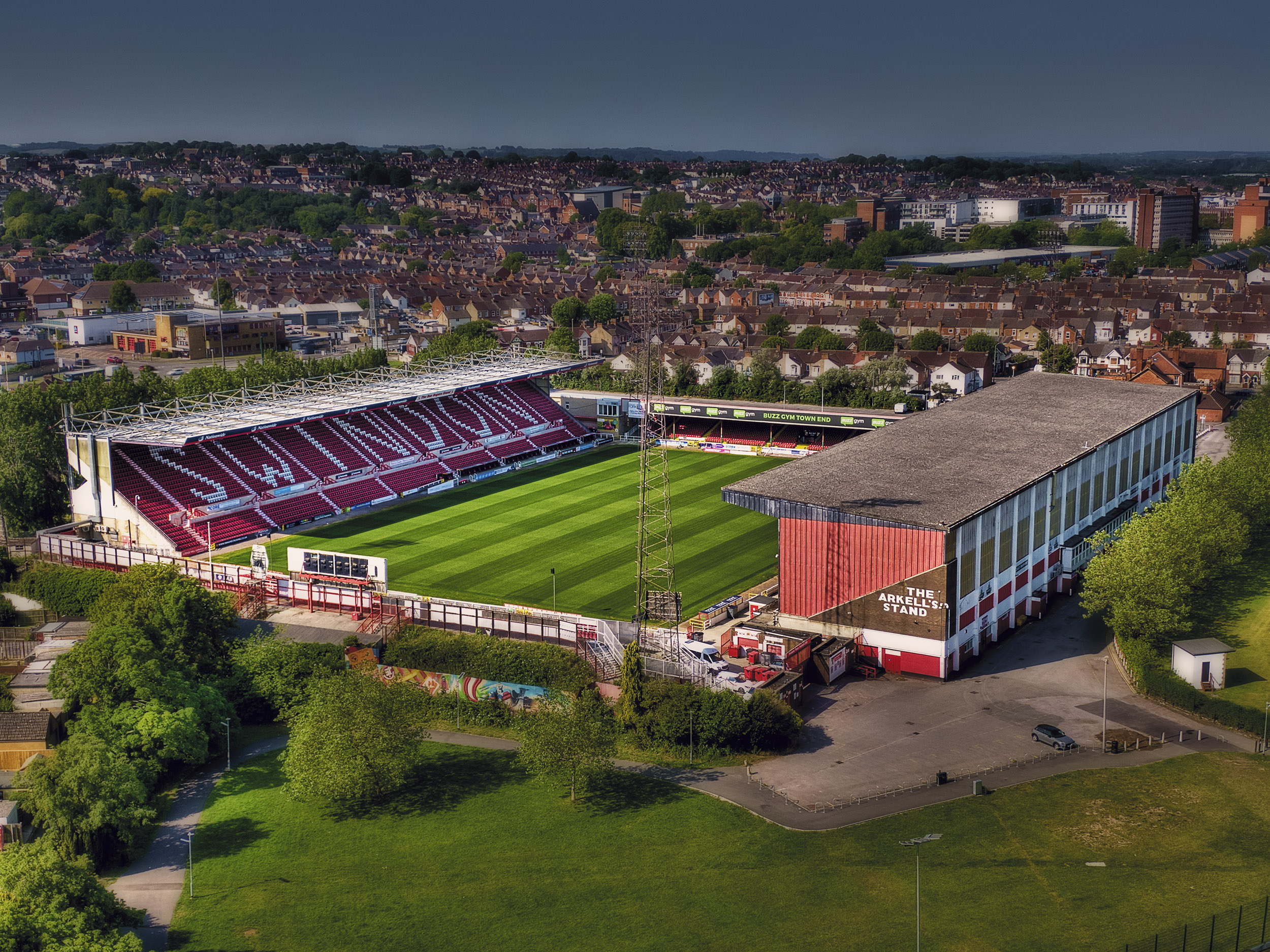 Aerial Photograph of Swindon Town - The County Ground