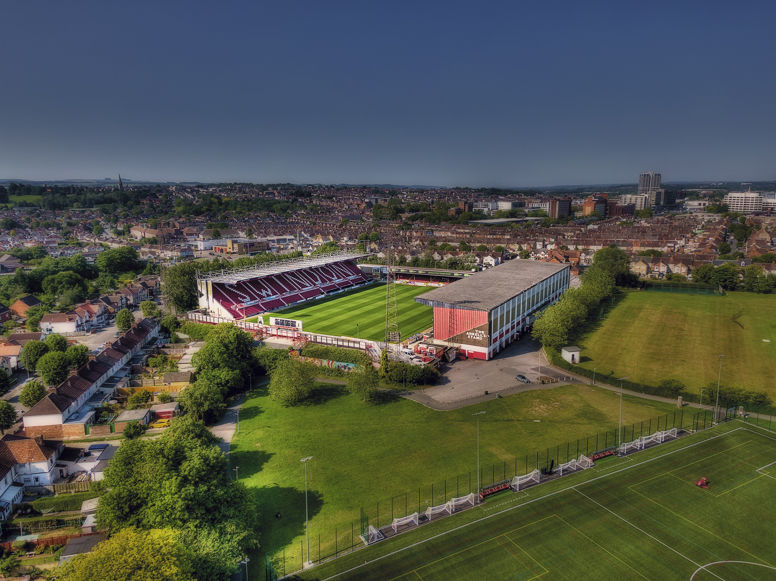 Aerial Photograph of Swindon Town - The County Ground