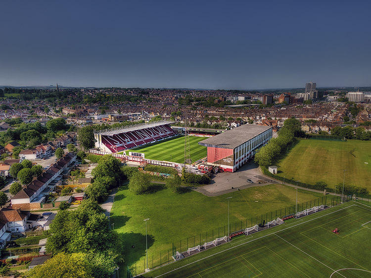 Aerial Photograph of Swindon Town - The County Ground