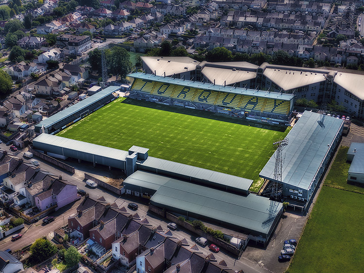 Aerial Photograph of Torquay United - Plainmoor