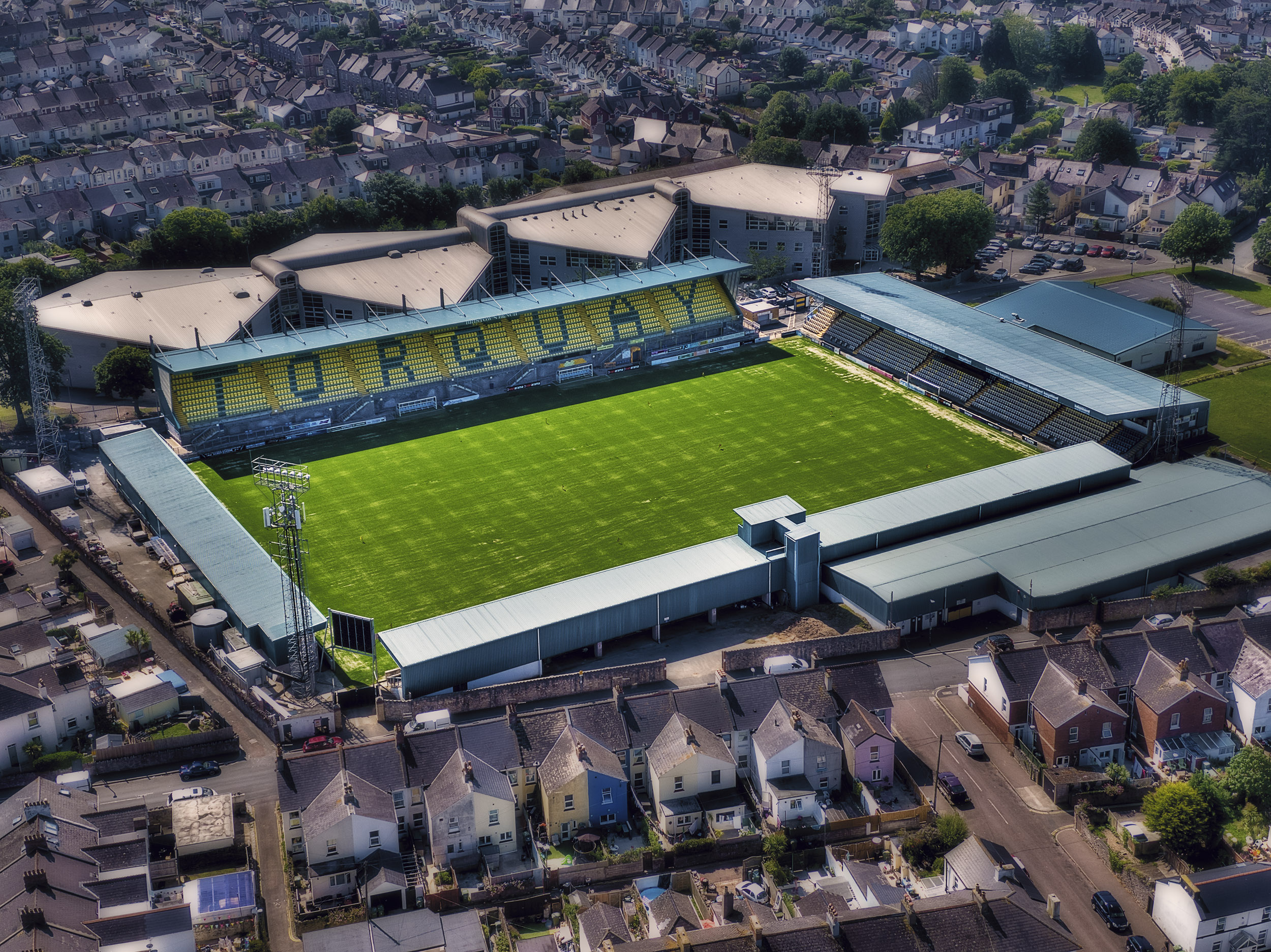 Aerial Photograph of Torquay United - Plainmoor