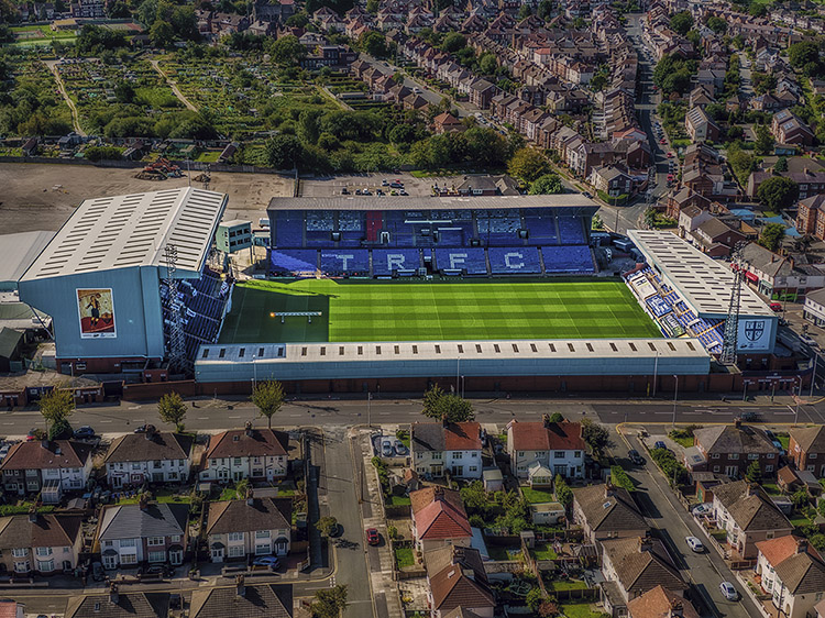 Aerial Photograph of Tranmere Rovers - Prenton Park