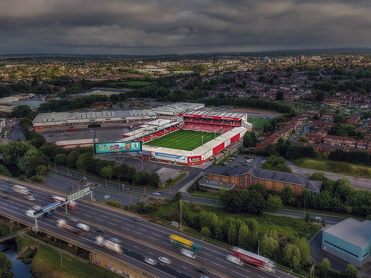 Aerial Photograph of Walsall - Bescot Stadium