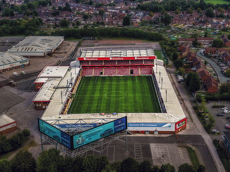 Aerial Photograph of Walsall - Bescot Stadium