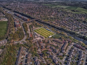 Aerial Photograph of Warrington Town - Cantilever Park