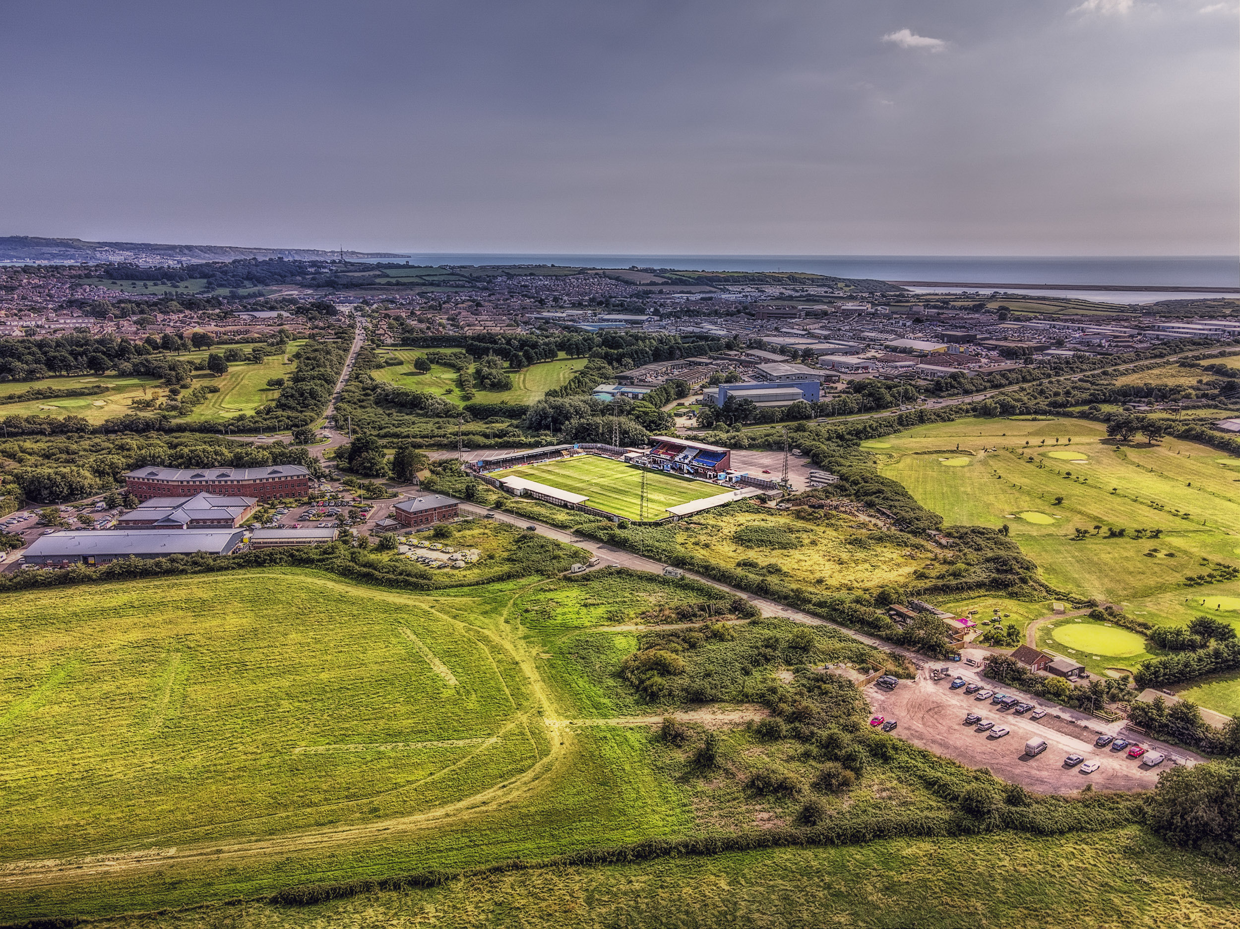 Aerial Photograph of Weymouth - Bob Lucas Stadium