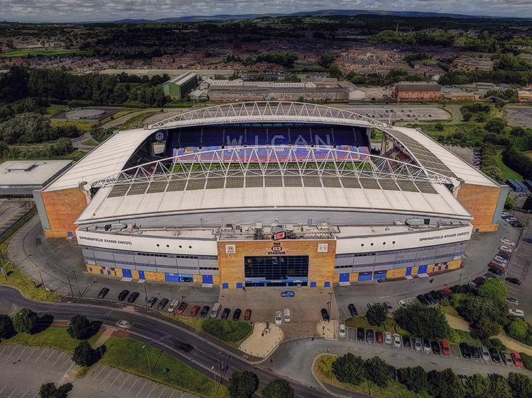 Aerial Photograph of Wigan Athletic - DW Stadium