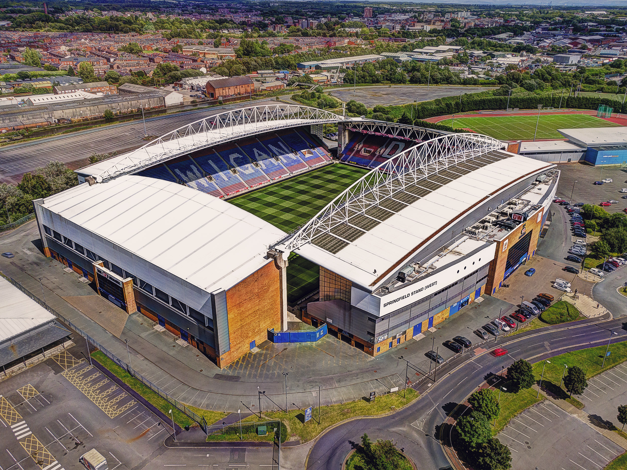 Aerial Photograph of Wigan Athletic - DW Stadium
