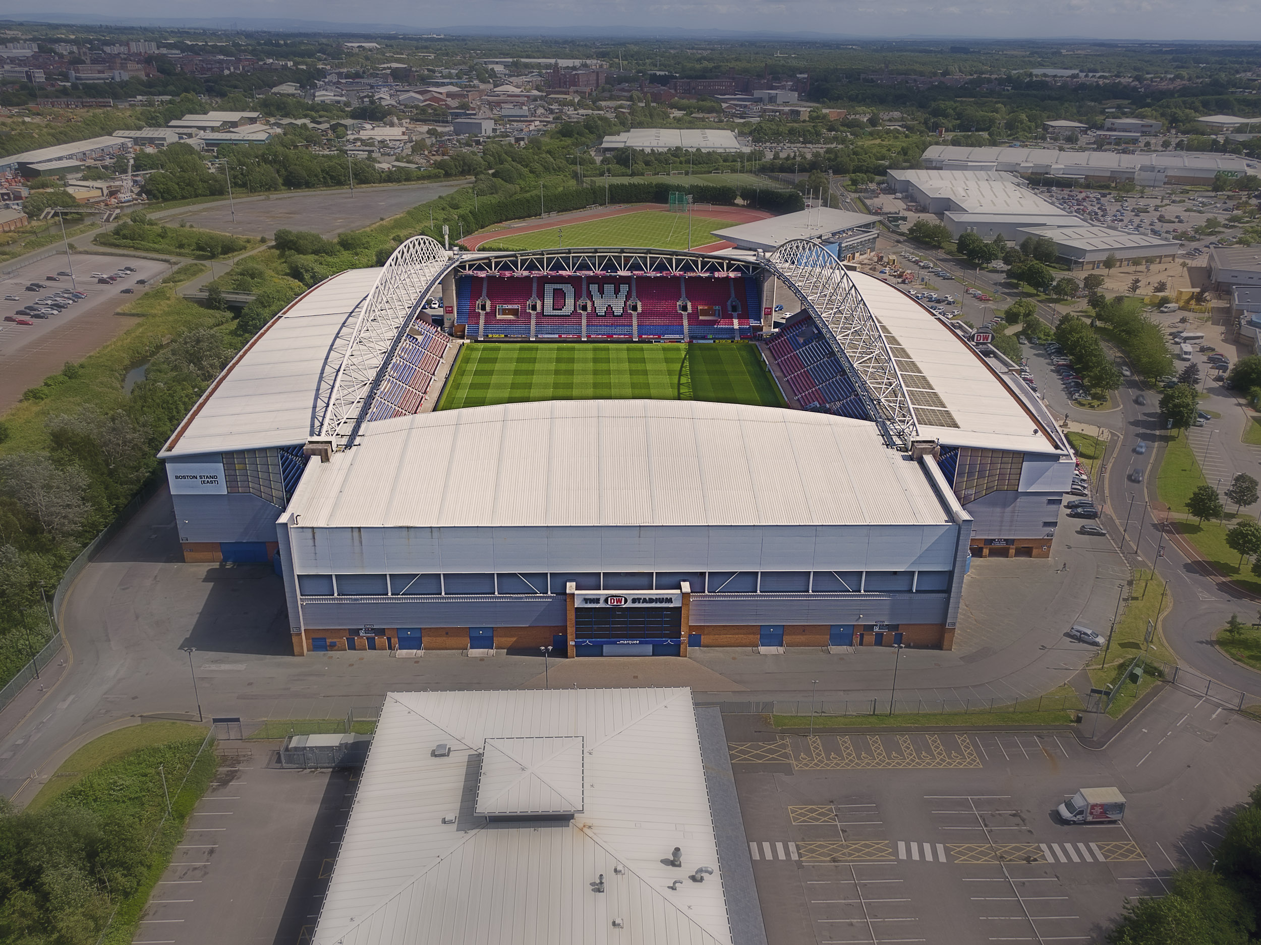 Aerial Photograph of Wigan Athletic - DW Stadium