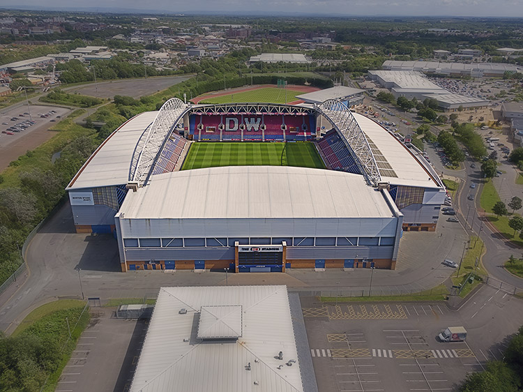 Aerial Photograph of Wigan Athletic - DW Stadium