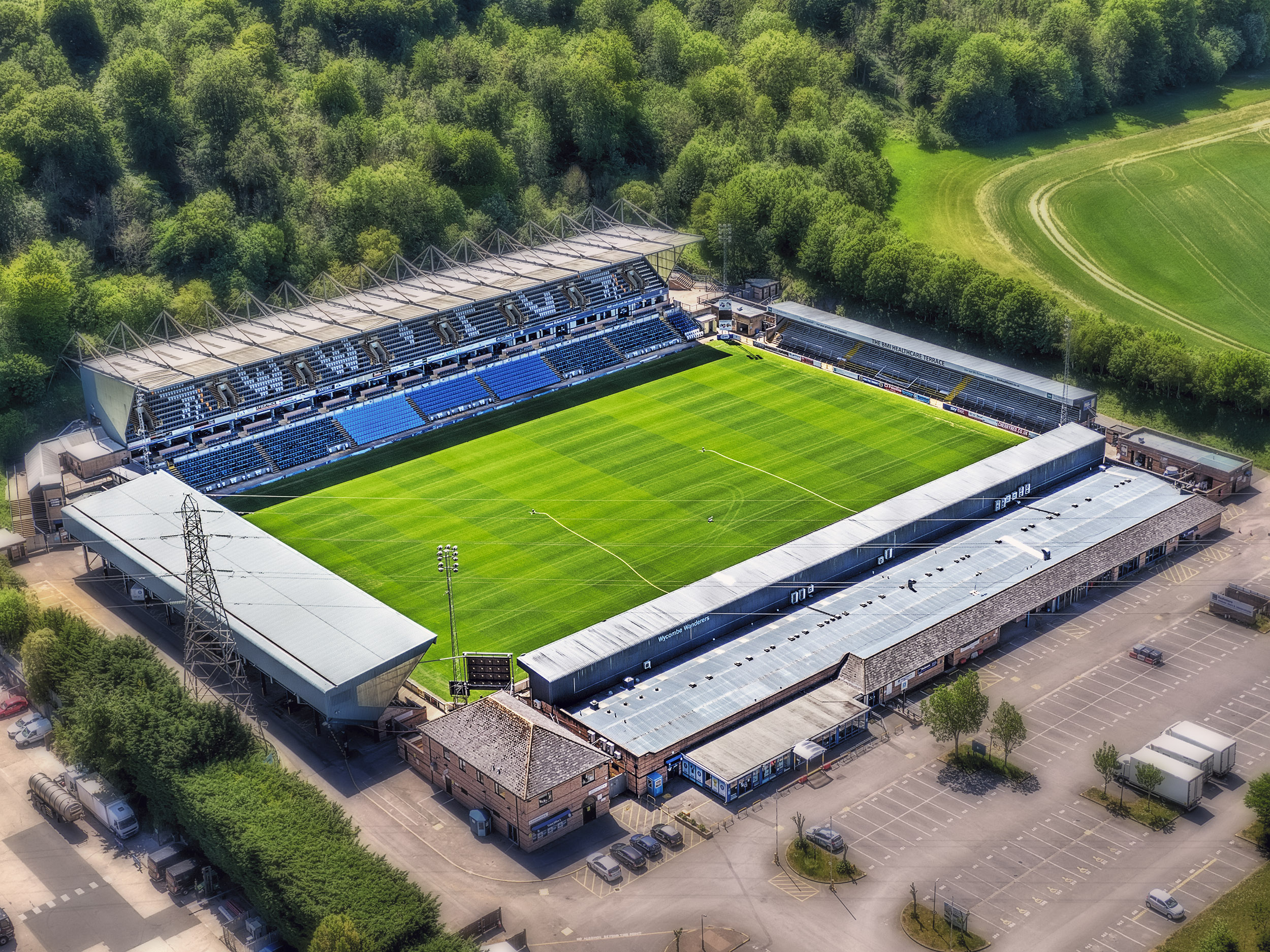 Aerial Photograph of Wycombe Wanderers - Adams Park