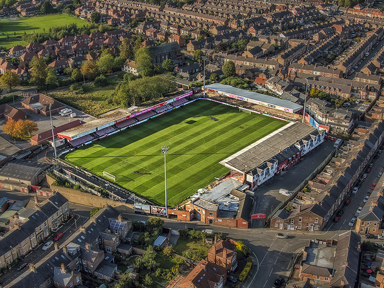Aerial Photograph of York City - Bootham Crescent