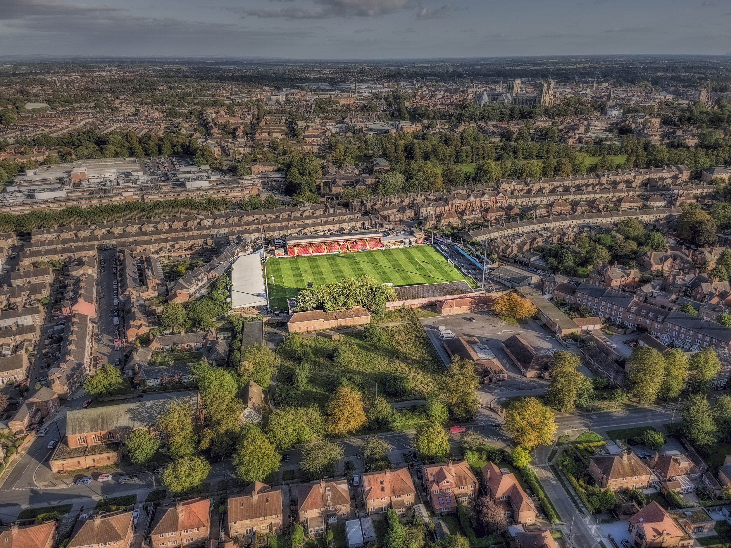 Aerial Photograph of York City - Bootham Crescent
