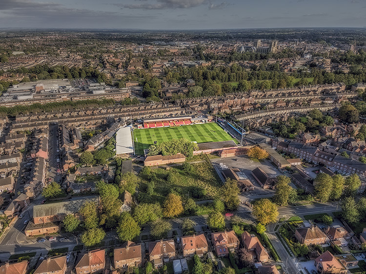 Aerial Photograph of York City - Bootham Crescent